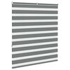 vidaXL Zebra Blind Dark Grey 120x150 cm Fabric Width 115.9 cm Polyester