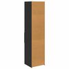 vidaXL Highboard Black Oak 45 x 42.5 x 185 cm Engineered Wood