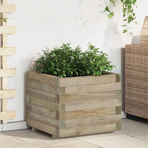 vidaXL Raised Bed 50x50x40 cm Wood Square