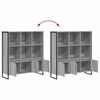 vidaXL Book Cabinet 2 pcs Grey Sonoma 99.5 x 30 x 108.5 cm