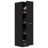 vidaXL Apothecary Cabinet Black 30x42.5x150 cm Engineered Wood