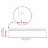 vidaXL Lawn Edgings 10 pcs White 103 x 0.05 x 22 cm Steel