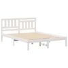 vidaXL Bed Frame with Headboard White 120 x 200 cm Solid Pine Wood