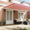 vidaXL Retractable Awning Red and White 500 x 300 cm Fabric and Metal