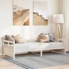 vidaXL Daybed with Mattress White 90x200 cm Solid Wood Pine