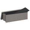 vidaXL Storage Bench Foldable Light Grey Faux Linen