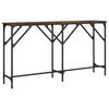 vidaXL Console Table Smoked Oak 140x29x75 cm Engineered Wood