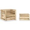 vidaXL 2 Piece Garden Pallet Lounge Set Impregnated Pinewood