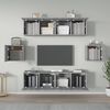 vidaXL 6 Piece TV Cabinet Set Grey Sonoma Engineered Wood