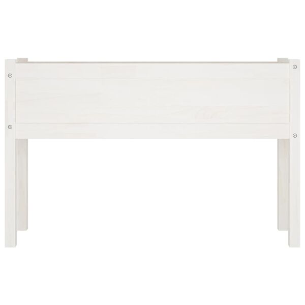 vidaXL Garden Planter White 110x31x70 cm Solid Pinewood
