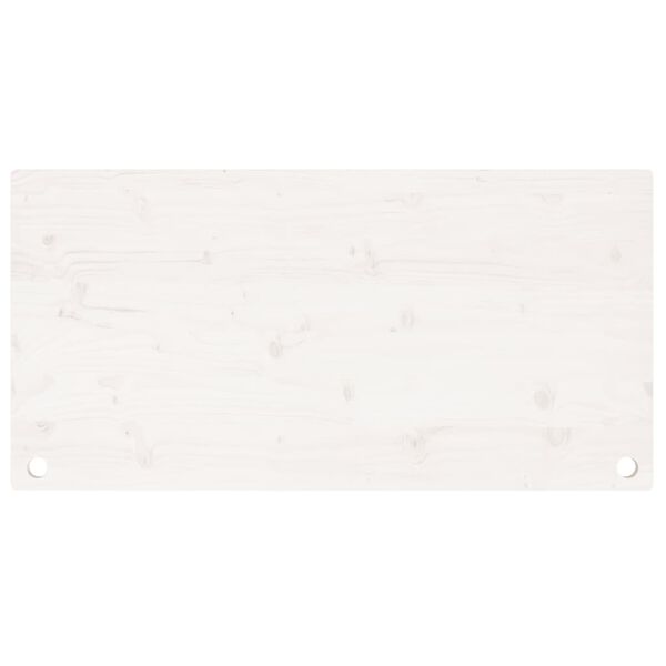 vidaXL Desk Top White 110x60x2.5 cm Solid Wood Pine