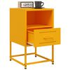 vidaXL Bedside Cabinets 2 pcs Mustard Yellow 36x39x60.5 cm Steel
