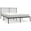 vidaXL Metal Bed Frame without Mattress with Headboard Black 140x200cm