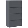 vidaXL Storage Cabinet 2 pcs Anthracite 80 x 40 x140 cm Steel