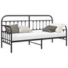 vidaXL Daybed Frame with Headboard Black 80 x 200 cm Steel