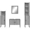vidaXL 4 Piece Bathroom Cabinet Set Grey Sonoma Engineered Wood