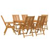 vidaXL Garden Dining Set 7 pcs Brown Solid Acacia Wood