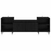 vidaXL TV Cabinet Black Oak 160 x 35 x 55 cm Engineered Wood