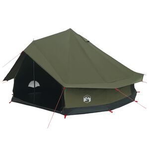 vidaXL Family Tent Army Green 10-Person Polycotton