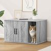 vidaXL Cat House Grey Sonoma 85 x 55 x 50 cm Engineered Wood
