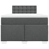 vidaXL Box Spring Bed with Mattress Dark Grey 120x190 cm Fabric