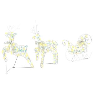 vidaXL LED Reindeers with 60 LEDs 3 pcs Warm White PET