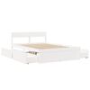 vidaXL Bed Frame without Mattress White 135x190 cm Double Solid Wood Pine