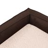 vidaXL Ergonomic Dog Bed Mattress 75x53 cm Linen Look Fleece Brown