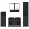 vidaXL 4&nbsp;Piece Bathroom Furniture Set&nbsp;Black Engineered Wood