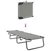 vidaXL Folding Sun Lounger 2 pcs Grey 188 x 57 x 86.5 cm Polyester