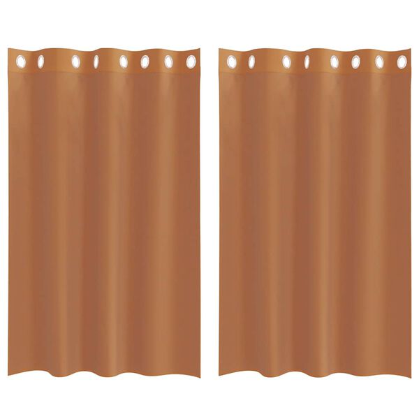 vidaXL Voile Curtains with Grommets 2 pcs Terracotta