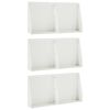 vidaXL Retaining Wall 6 pcs 40 x 12 x 50 cm Steel White