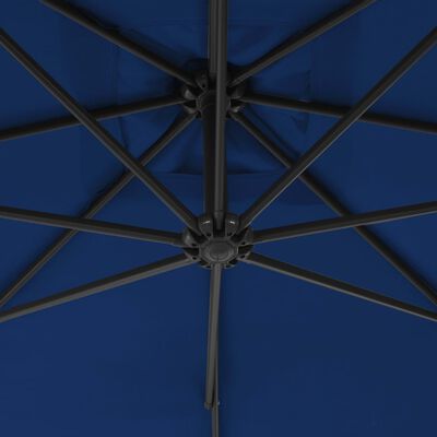 vidaXL Cantilever Umbrella with Steel Pole 250x250 cm Azure
