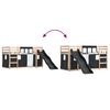 vidaXL Bunk Bed without Mattress with Slide White and Black 90x200 cm