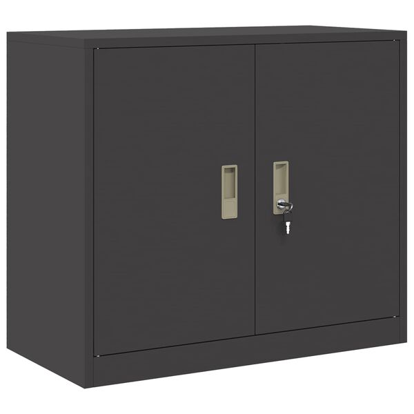 vidaXL Storage Cabinet Black 80 x 40 x 70 cm Steel