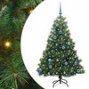 vidaXL Artificial Christmas Tree with 150 LEDs Green 150 cm PE and PVC