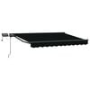 vidaXL Manual Awning Frame with LEDs Black and Anthracite 3.5 x 2.5 m