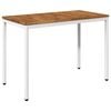 vidaXL Garden Dinner Table Natural and White 108.5 x 55 x 75 cm