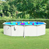 vidaXL Swimming Pool with Steel Wall Oval 490x360x120 cm White