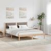 vidaXL Bed Frame with Upholstered Headboard Taupe 150 x 200 cm