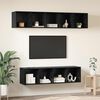 vidaXL TV Cabinet Set Wall-mounted 4 pcs Black Oak Engineered Wood