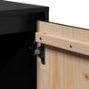 vidaXL TV Cabinet Black 74x35x44 cm Solid Wood Pine