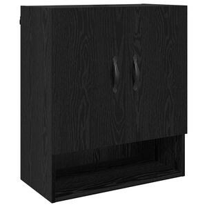 vidaXL Wall-Mounted Cabinet Black Oak 60 x 31 x 70 cm Engineered Wood