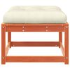 vidaXL Garden Footstool with Cushions Wax Brown Solid Wood Pine