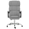 vidaXL Reclining Office Chair Light Grey Fabric