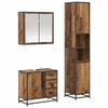 vidaXL Bathroom Furniture Set with Door 3 pcs Old wood 65 x 33 x 60 cm
