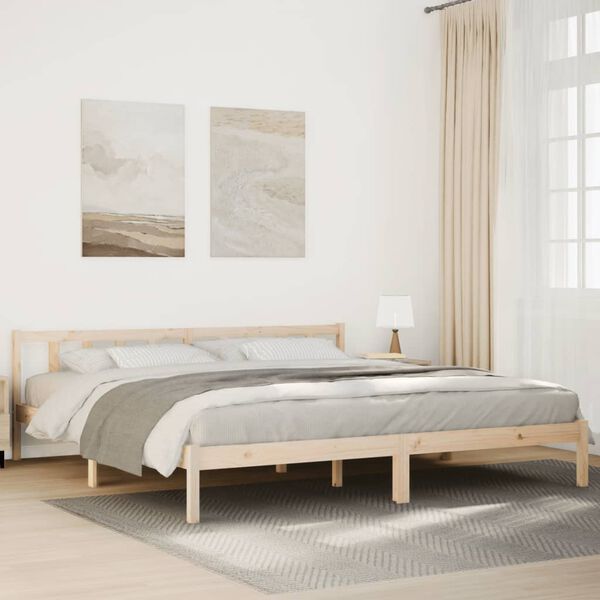 vidaXL Extra Long Bed Frame without Mattress 200x210 cm Solid Wood Pine