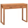 vidaXL Desk with 2 Drawers 100x40x75 cm Teak Wood