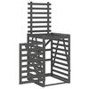 vidaXL Wheelie Bin Storage Grey 84x90x128.5 cm Solid Wood Pine
