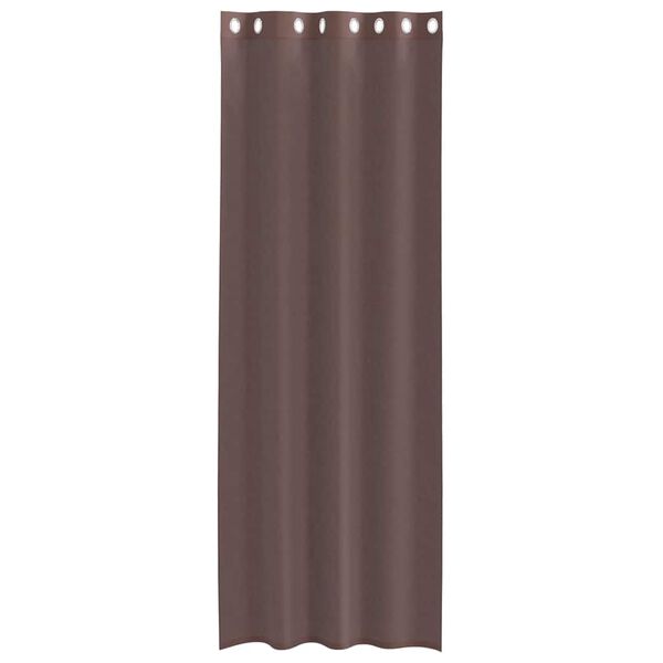 vidaXL Voile Curtains with Grommets 2 pcs Brown 140x300 cm